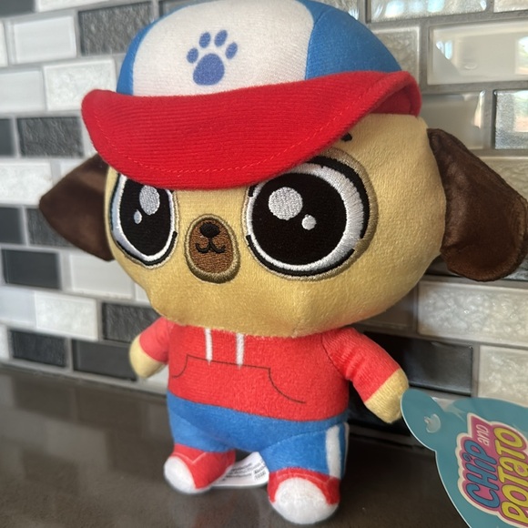 Chip and Potato SPUD PUG Plush / WildBrain / 8”/ Rare / Kawaii / BRAND NEW - Picture 2 of 14